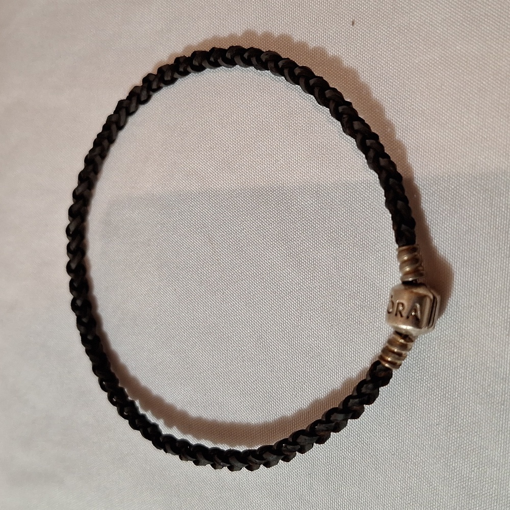 # 118 Pandora leather braclet 9.5"